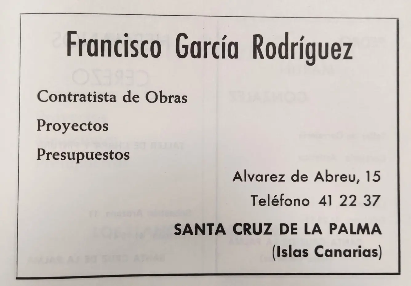 Publicidad La Palma, 1971